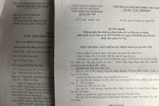 Vụ “phạt cọc” tại TP. Hồ Chí Minh: Nguyên đơn đề nghị được đánh giá khách quan