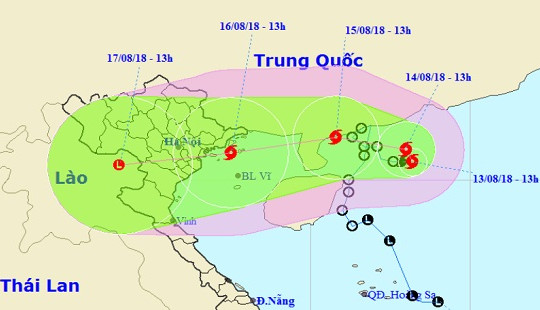 Bão số 4 giật cấp 11, có thể hướng thẳng vào Quảng Ninh - Nam Định