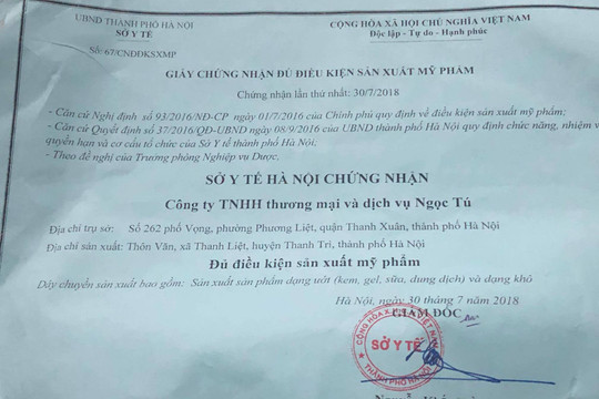 Công ty TNHH Thương mại và Dịch vụ Ngọc Tú ra mắt sản phẩm mới