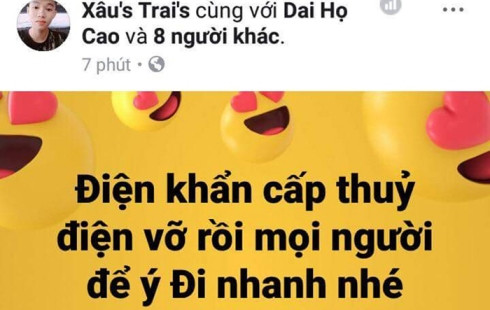 Thanh Hóa: Triệu tập 2 đối tượng tung tin thất thiệt vỡ đập thủy điện trên facebook