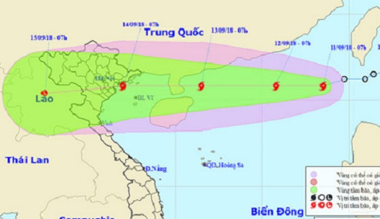 Áp thấp mạnh thành bão số 5 vào Biển Đông, Bắc Bộ mưa lớn