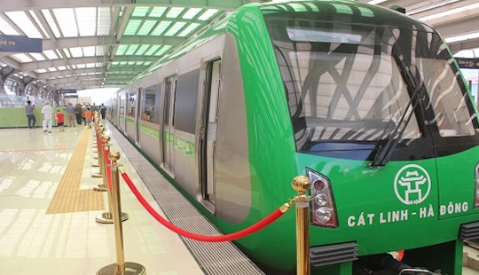 Vận hành thử 5 đoàn tàu đường sắt Cát Linh - Hà Đông vào ngày 20/9