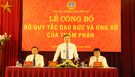 TANDTC công bố Bộ Quy tắc đạo đức và ứng xử của Thẩm phán