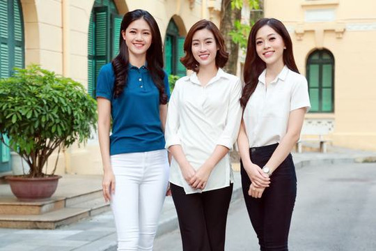 Á hậu Phương Nga, Hoa hậu Mỹ Linh, Á hậu Thanh Tú giản dị đi thiện nguyện