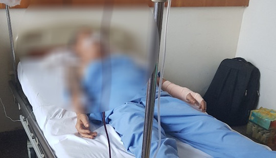 Giang hồ xông vào bệnh viện chém hai người trọng thương