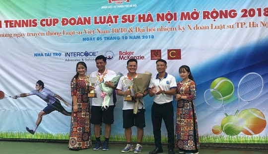 Giải tennis cúp Đoàn Luật sư TP. Hà Nội mở rộng năm 2018 chào mừng ngày truyền thống Luật sư Việt Nam