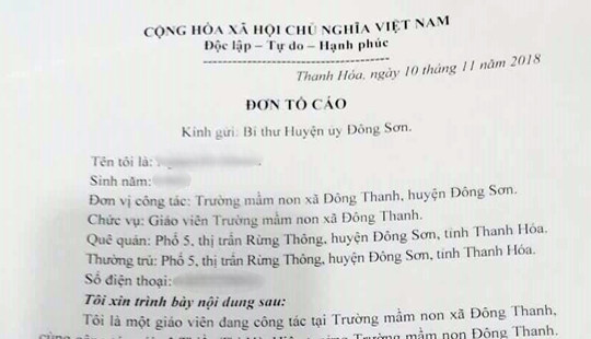 Nguyên Hiệu trưởng trường mầm non xúc phạm đồng nghiệp?