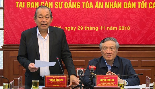 Phó Thủ tướng Trương Hòa Bình: TAND các cấp đảm bảo công tác thu hồi tài sản trong các vụ án