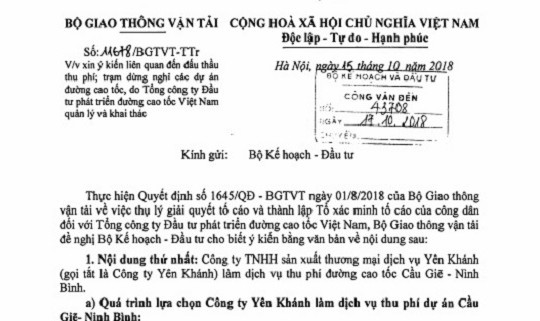 Bộ GTVT "hỏi khó" Bộ KH-ĐT khi sự việc đã rồi ở dự án cao tốc Cầu Giẽ - Ninh Bình