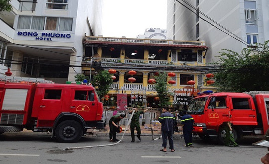 Cháy nhà hàng ở khu phố tây tại Nha Trang