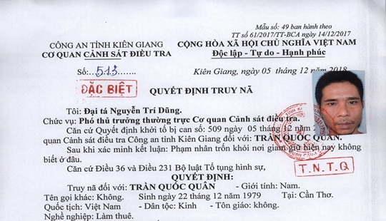 Đối tượng thứ 3 trốn khỏi trại tạm giam bị bắt giữ