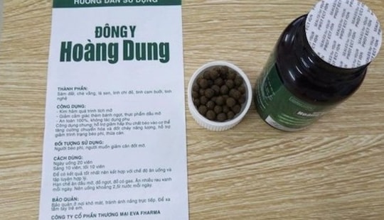 Cảnh báo sản phẩm Giảm cân Đông y Hoàng Dung dùng giấy tờ giả