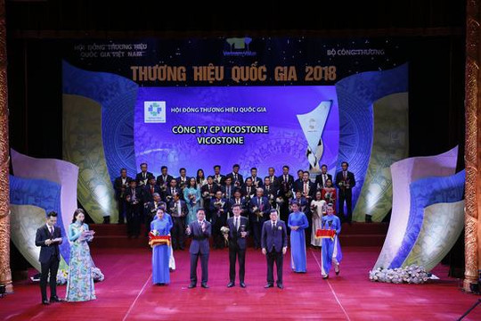 VICOSTONE vinh dự được công nhận danh hiệu “Thương hiệu quốc gia 2018”