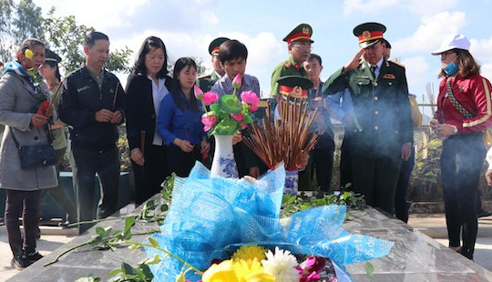 45 hài cốt liệt sỹ được truy điệu, an táng tại nghĩa trang thị xã An Khê