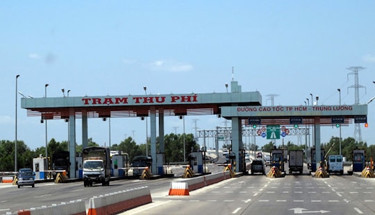 Tạm dừng thu phí cao tốc TP.HCM - Trung Lương từ 1/1/2019