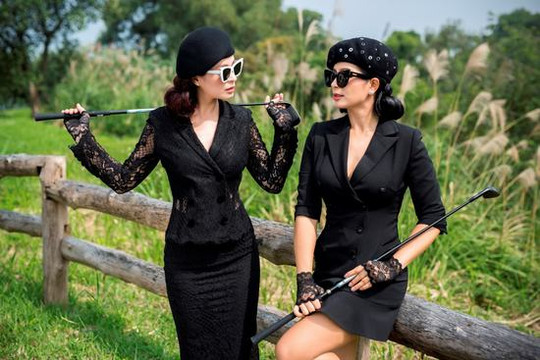Thúy Hằng – Thúy Hạnh sang chảnh với thời trang golf thế kỷ 19