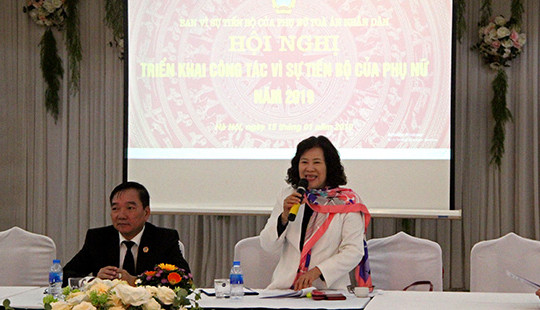 Triển khai công tác vì sự tiến bộ của phụ nữ TAND năm 2019