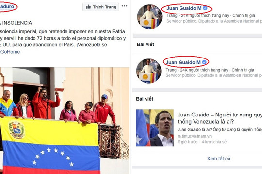 Facebook Tổng thống Venezuela Maduro bất ngờ mất “dấu xác thực màu xanh”
