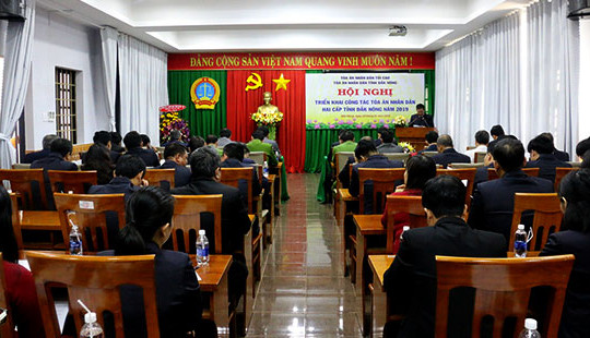Triển khai công tác năm 2019 tại TAND tỉnh Đắk Nông và Quảng Nam