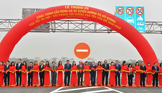 Thông xe tuyến đường nối 2 cao tốc Hà Nội-Hải Phòng và Cầu Giẽ-Ninh Bình