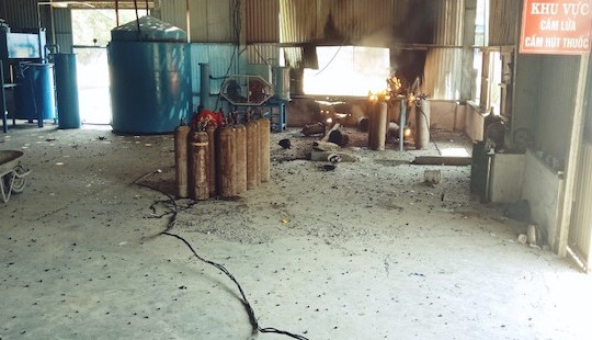 3 công nhân bị thương do nổ khí gas