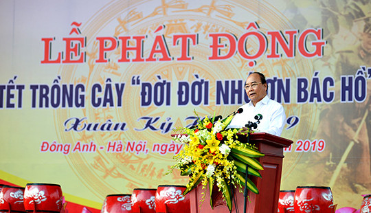 Thủ tướng  dự lễ phát động “Tết trồng cây đời đời nhớ ơn Bác Hồ”