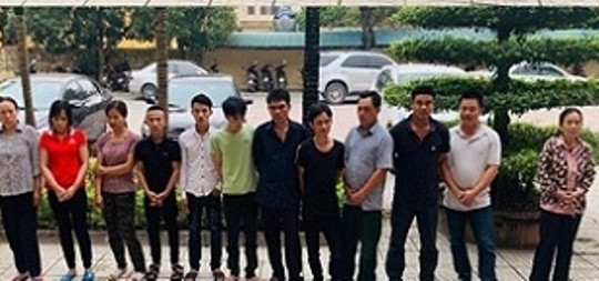 Bắt quả tang 24 đối tượng trên chiếu bạc