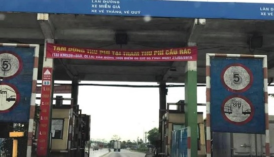 Tạm dừng thu phí trạm BOT Cầu Rác - Hà Tĩnh