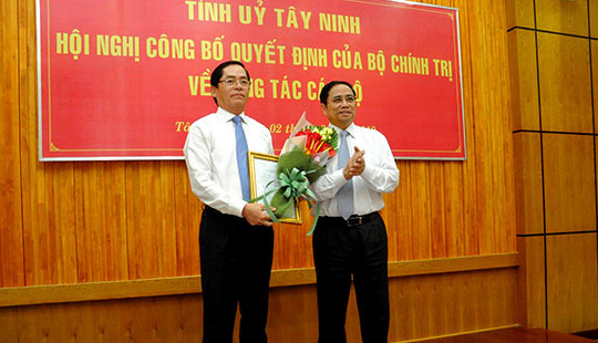Điều động Bí thư Đảng ủy khối doanh nghiệp TW làm Bí thư Tỉnh ủy Tây Ninh