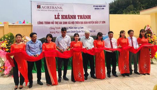 Khánh thành Trường mầm non tại huyện đảo Lý Sơn do Agribank tài trợ kinh phí