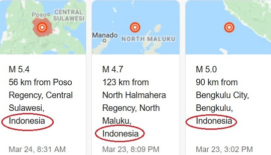 4 trận động đất liên tiếp "tấn công" Indonesia