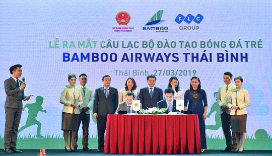 Ra mắt Câu lạc bộ đào tạo bóng đá trẻ Bamboo Airways Thái Bình