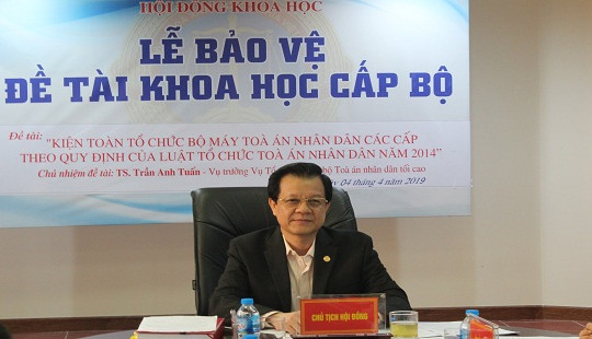 Hội đồng khoa học TANDTC nghiệm thu đề tài khoa học cấp Bộ