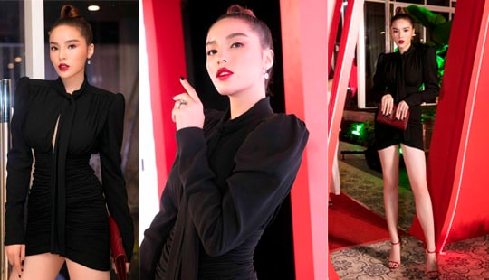 Hoa hậu Kỳ Duyên khoe chân dài 1m10 với gu mặc sang chảnh, gợi cảm