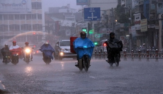 Các tỉnh Bắc Bộ và Bắc Trung Bộ có mưa to
