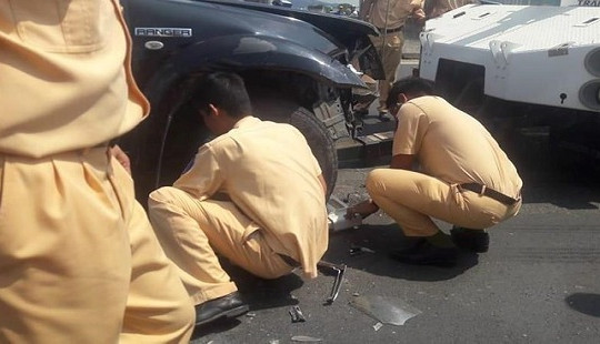 Đại úy CSGT bị tài xế mắc bệnh tâm thần ép xe ngã tử vong
