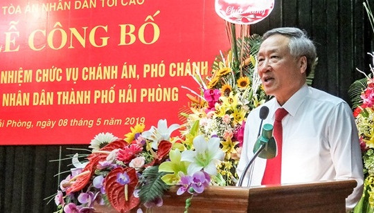Trao quyết định bổ nhiệm chức vụ lãnh đạo TAND TP. Hải Phòng
