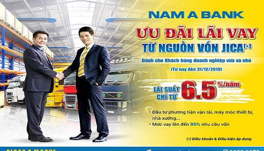 Nam A Bank ưu đãi lãi vay từ 6.5%/năm cho doanh nghiệp vừa và nhỏ
