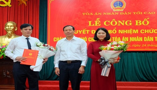 Bổ nhiệm Chánh án, Phó Chánh án TAND tỉnh Phú Thọ