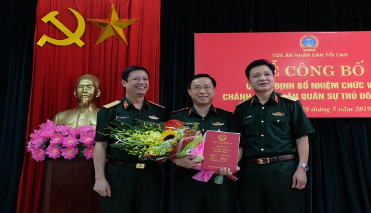 Trao quyết định bổ nhiệm Chánh án TAQS Thủ đô Hà Nội
