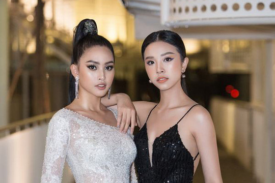 Cùng diện đầm xẻ cao, hoa hậu Tiểu Vy và á hậu Thúy An đọ sắc tại show Đỗ Long