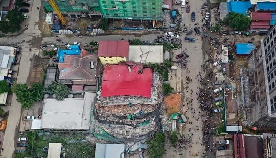 Sập nhà 7 tầng ở Campuchia, 16 người thương vong