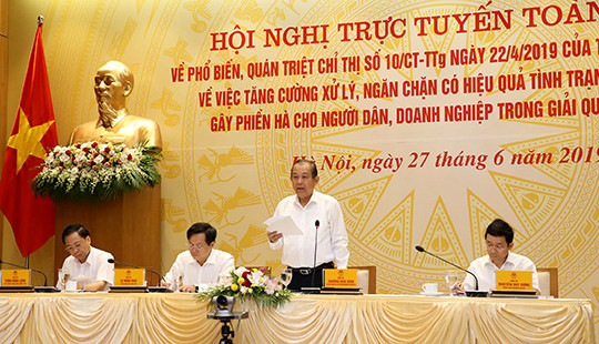 Phó Thủ tướng Trương Hòa Bình nêu 10 giải pháp xử lý tình trạng “tham nhũng vặt”