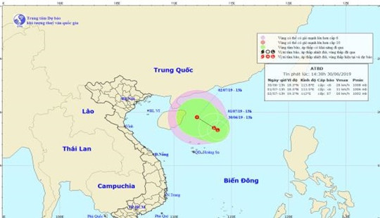 Vùng áp thấp có khả năng mạnh lên thành áp thấp nhiệt đới, gây mưa lớn
