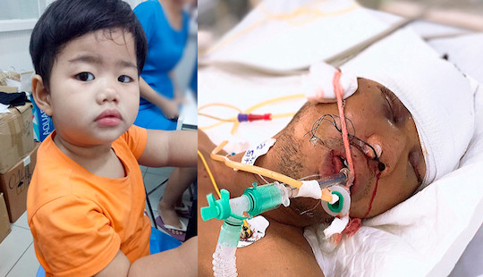 Tìm người thân cho 2 cha con bị tai nạn giao thông nghiêm trọng
