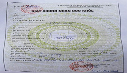 Nghệ An: Giấy chứng nhận sức khỏe được bán… tại quầy tạp hóa