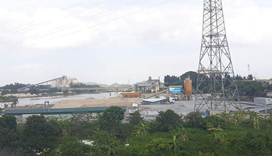 Kinh Môn (Hải Dương): Trạm trộn bê tông không phép ngang nhiên hoạt động