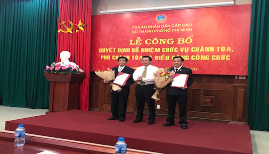 TAND cấp cao tại TP.HCM bổ nhiệm Chánh tòa và Phó Chánh tòa Tòa Lao động