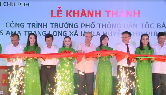 Khánh thành trường học tại xã đặc biệt khó khăn ở Gia Lai