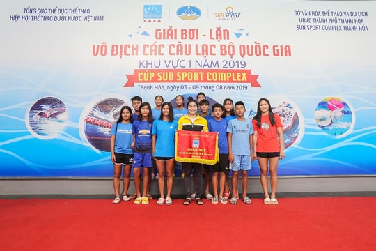154 huy chương đã trao tại Giải bơi lặn vô địch các CLB quốc gia khu vực 1 Cúp Sun Sport Complex